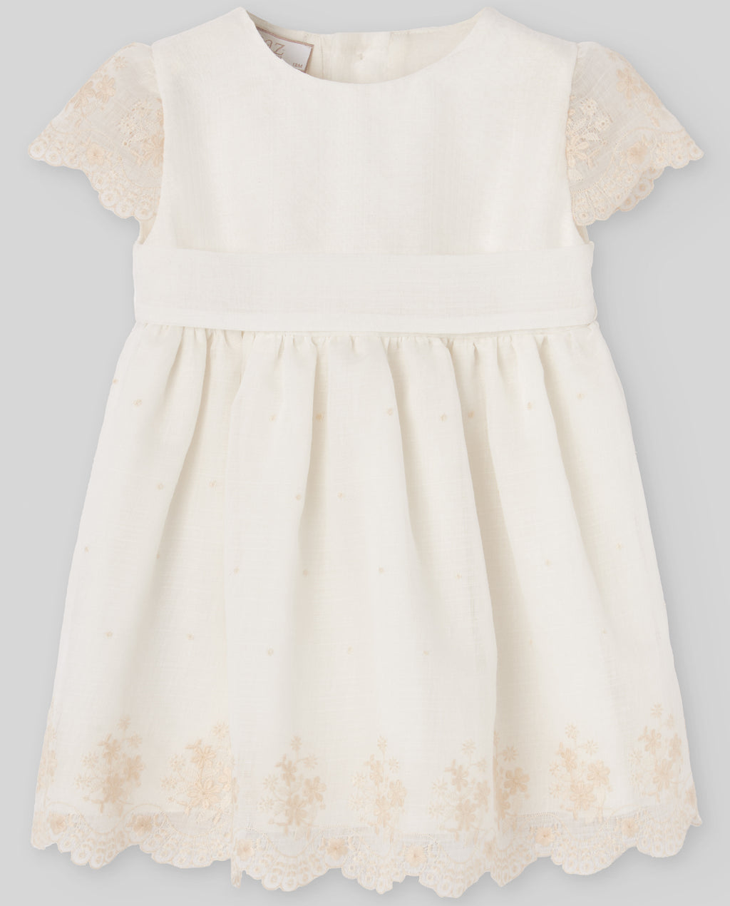 Vestido con Bordado a Contraste "Ceremonia"