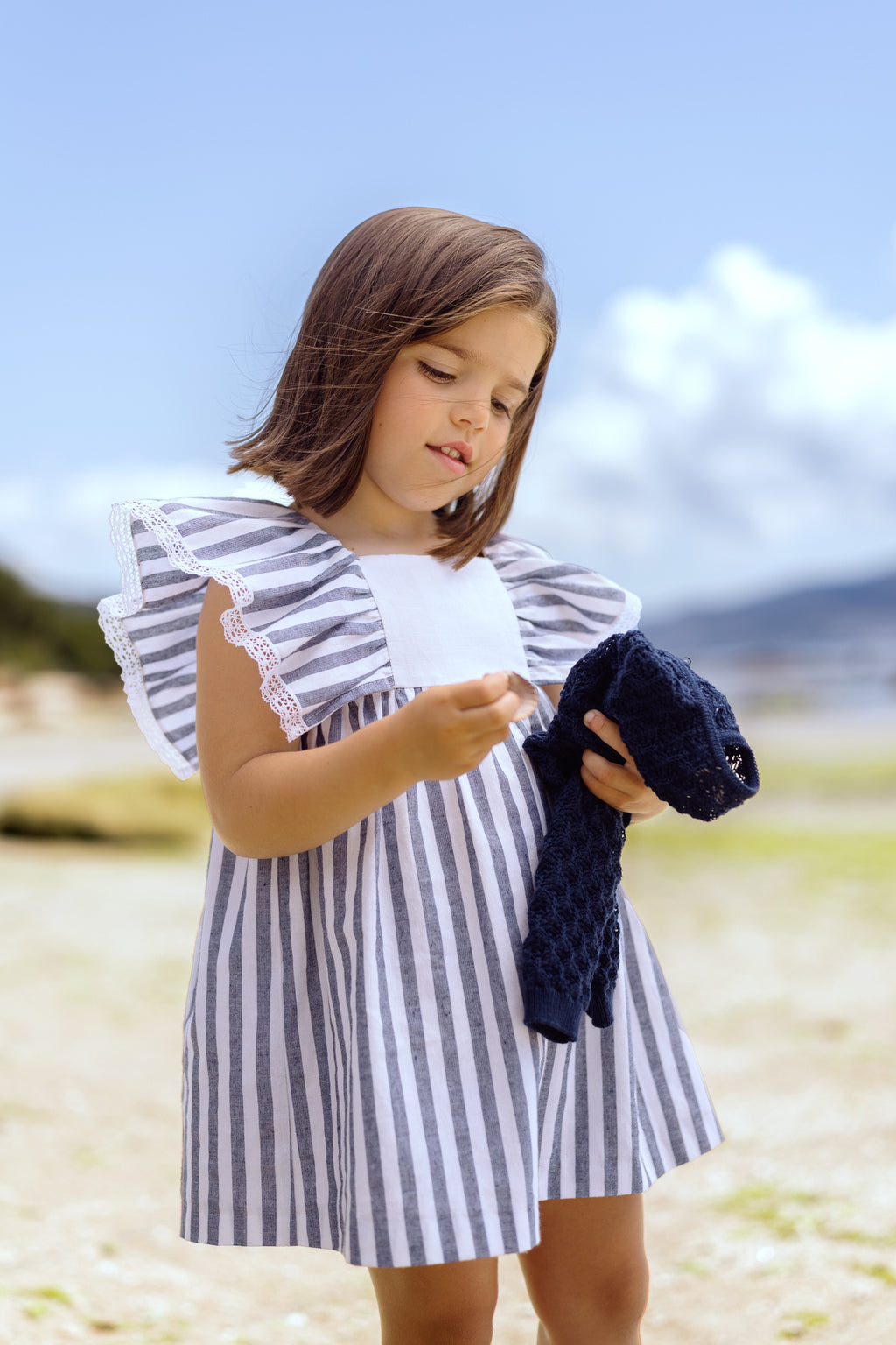 Vestido Tela Rayas Infantil "Eslora"