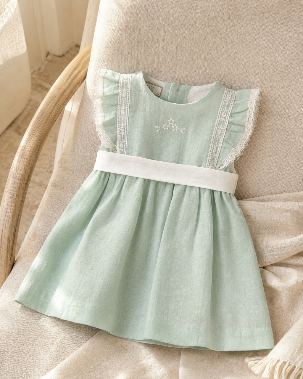 Vestido Lino con Bordado "Ceremonia"
