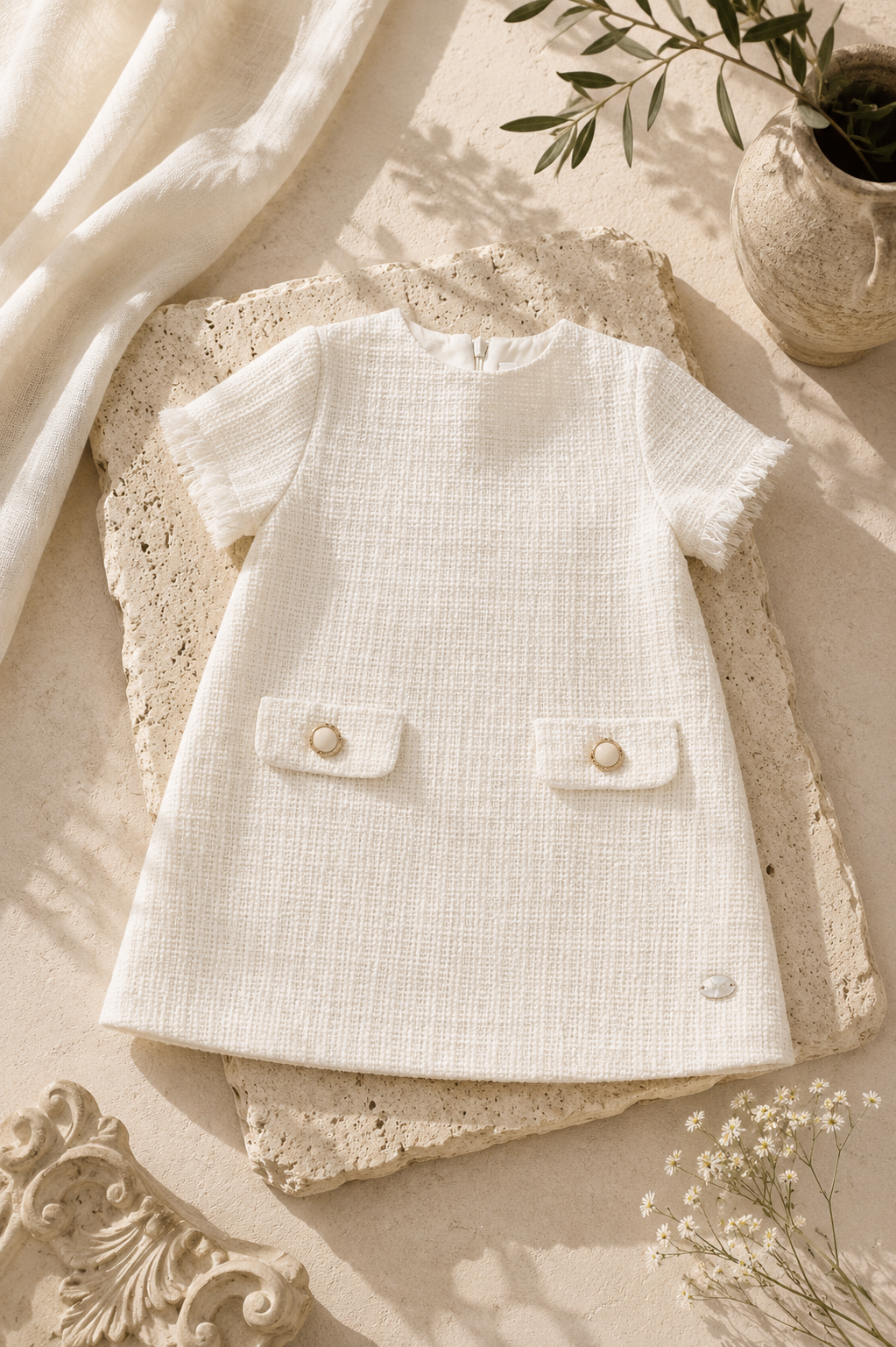 Vestido De Niña Tela Derby