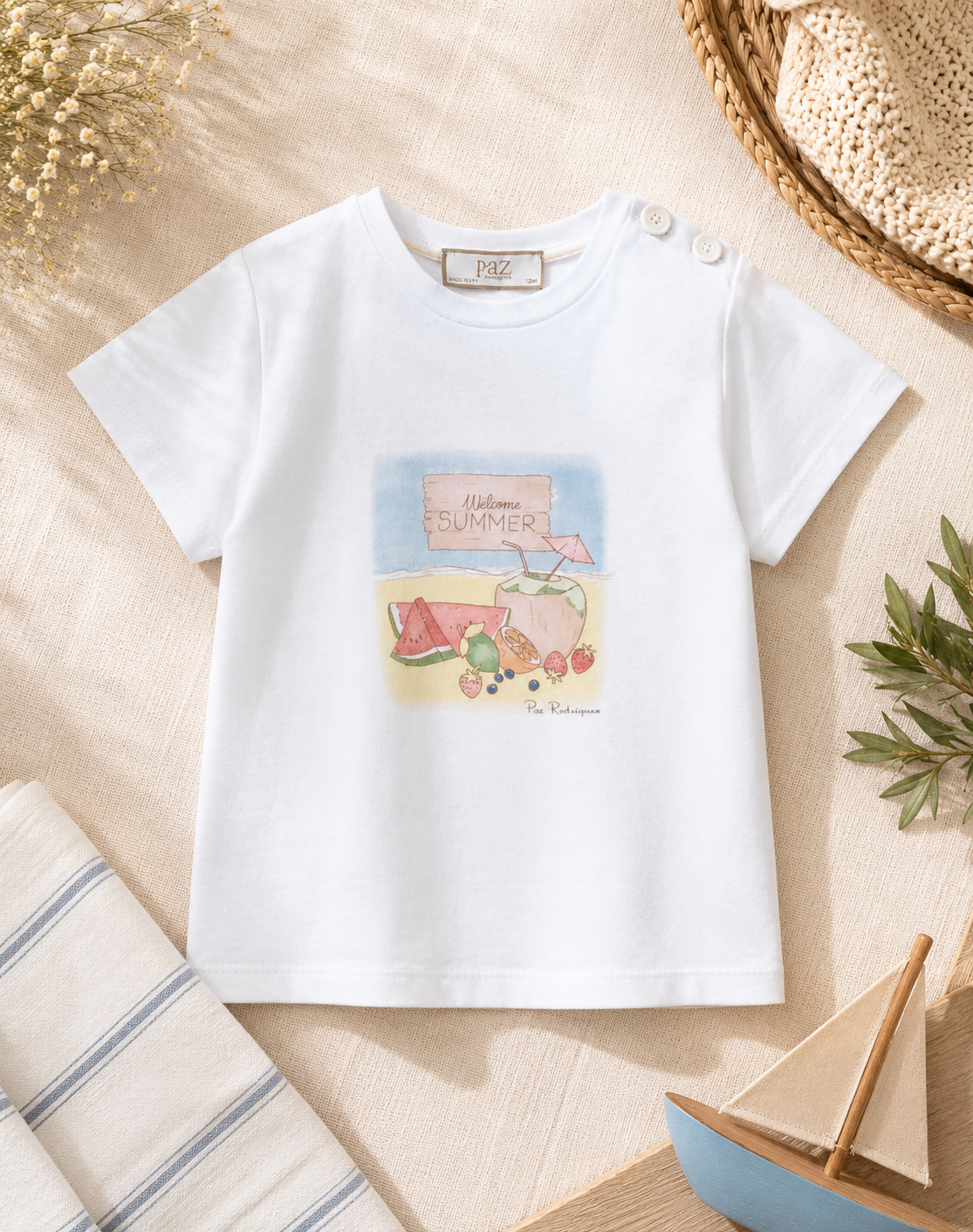 Camiseta Niño Bodegón Playa "Baño"