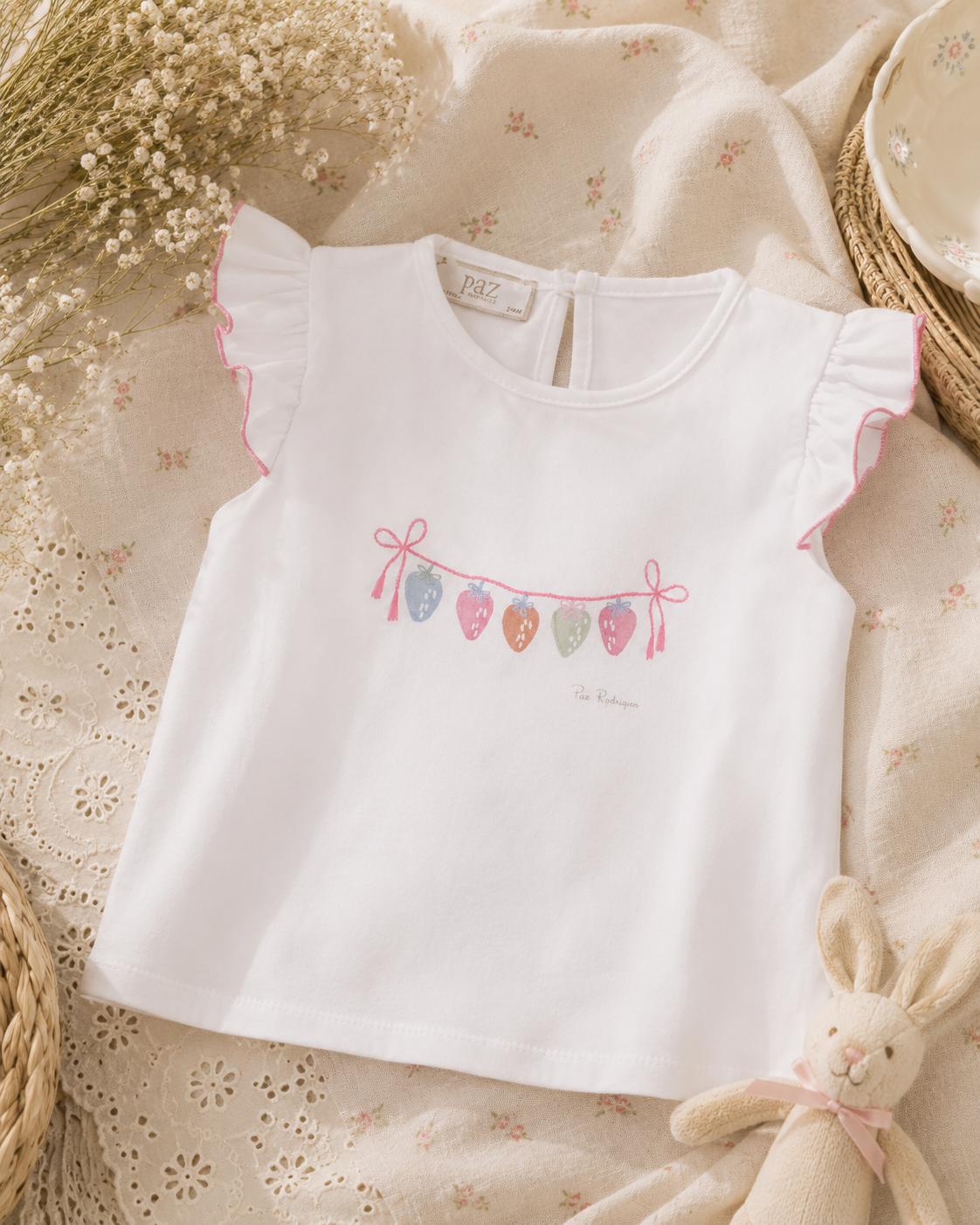 Camiseta Niña Fresas "Baño"