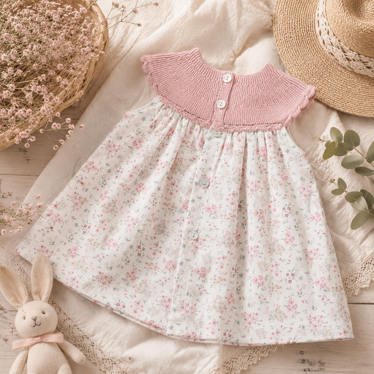 Vestido Niña Rosa