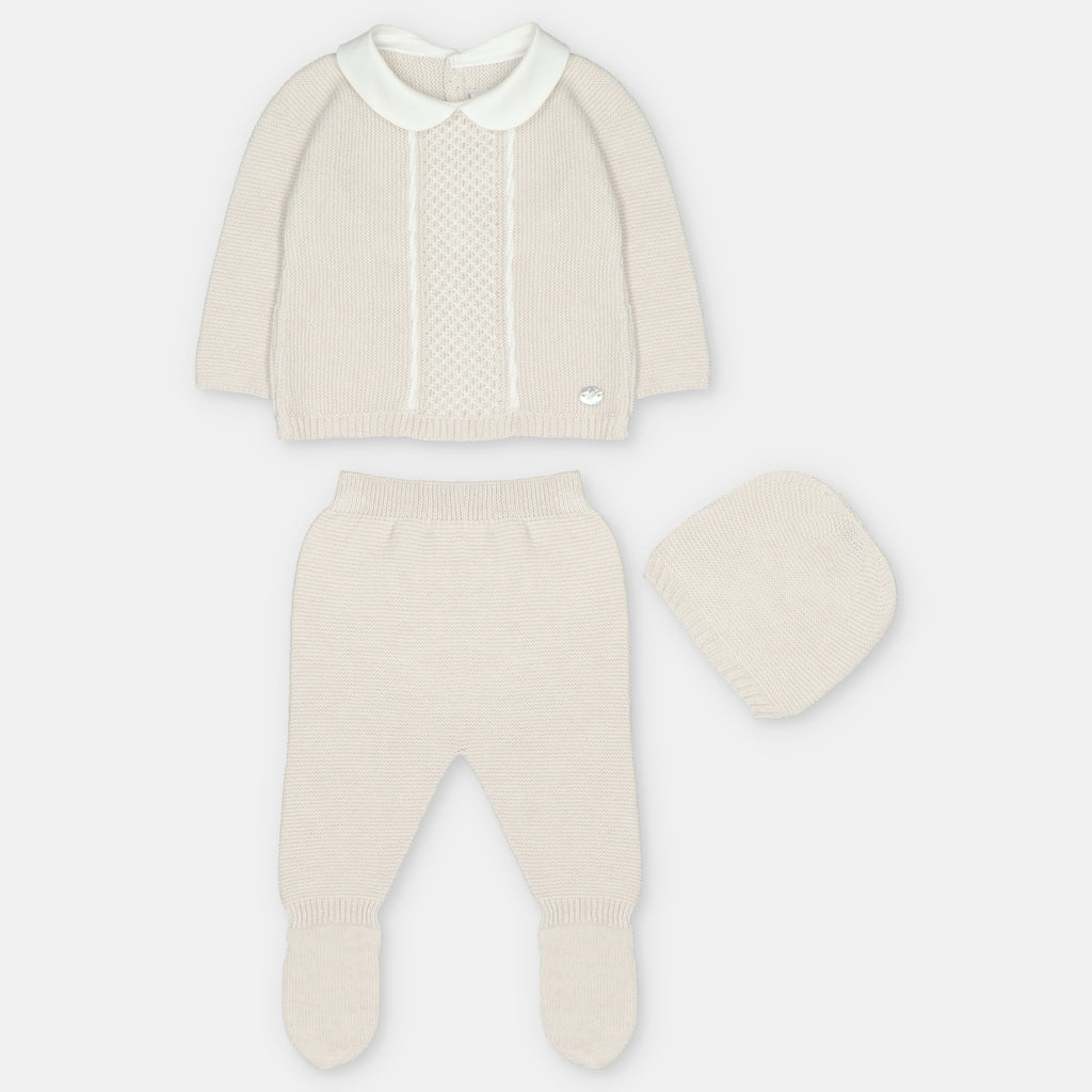 Conjunto con líneas a contraste para bebé de Martín Aranda, referencia 004-10321.