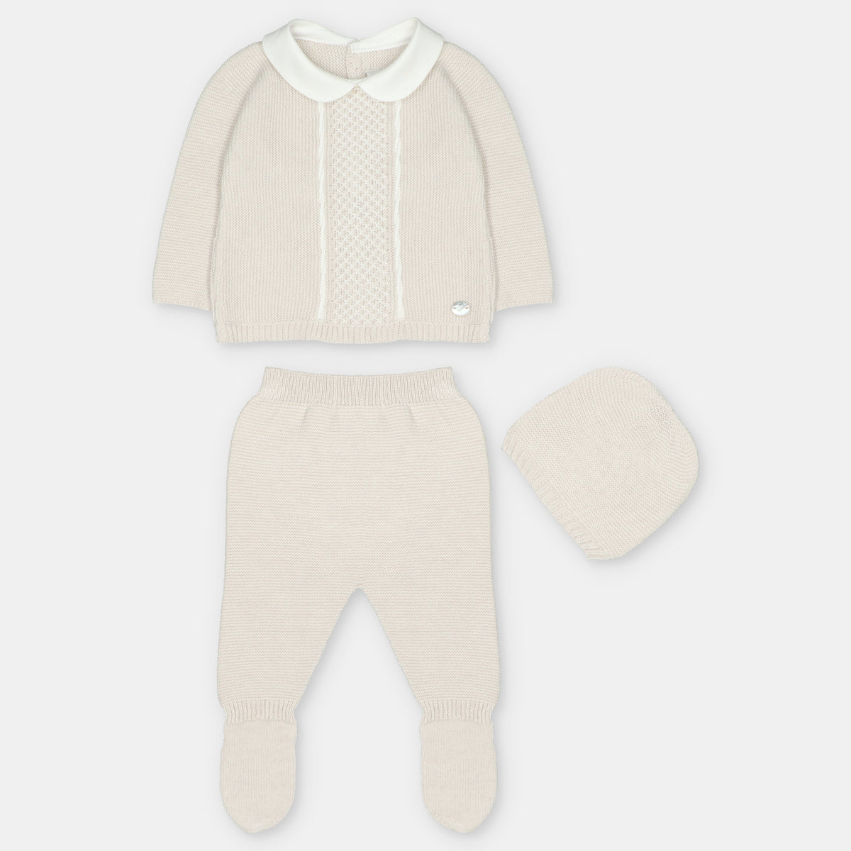Conjunto con líneas a contraste para bebé de Martín Aranda, referencia 004-10321.