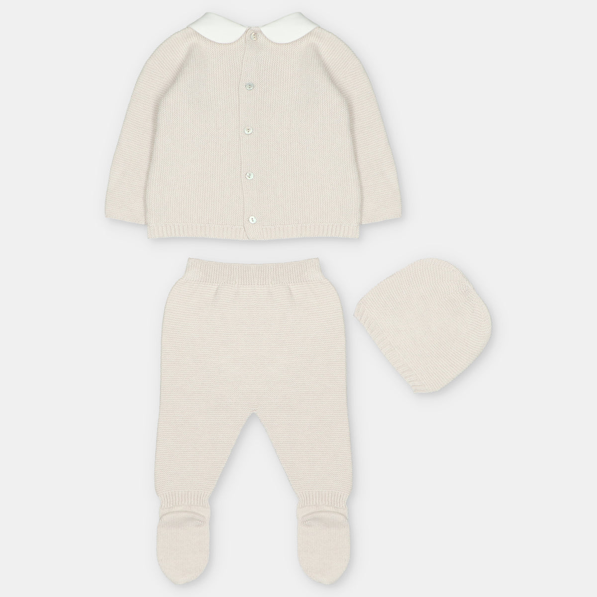 Conjunto con líneas a contraste para bebé de Martín Aranda, referencia 004-10321.