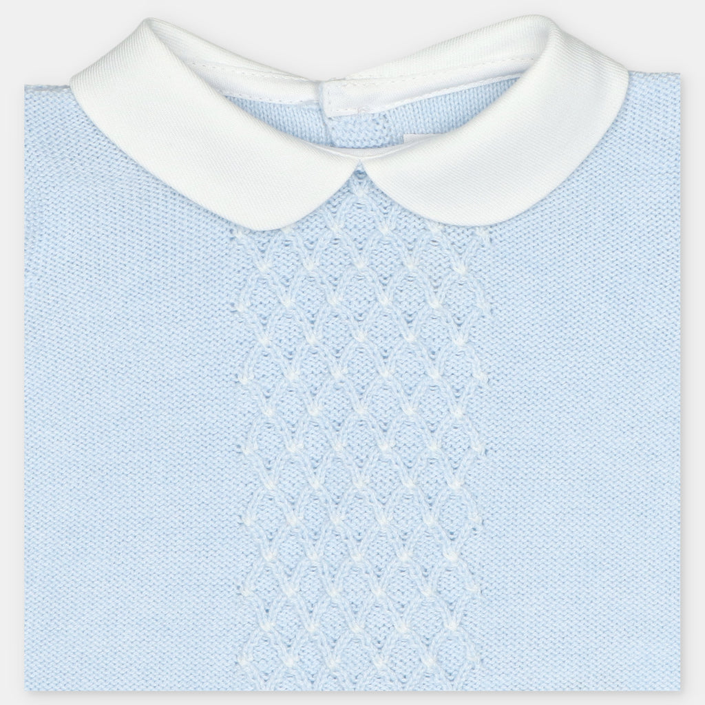 Conjunto con cuello a contraste para bebé de Martín Aranda, referencia 004-10322.