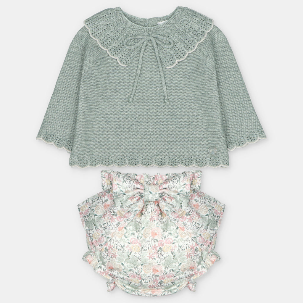 Conjunto combinado floral para bebé de Martín Aranda, referencia 010-30325.