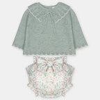 Conjunto combinado floral para bebé de Martín Aranda, referencia 010-30325.
