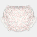 Conjunto exclusivo floral para bebé: cubrepañal floral.