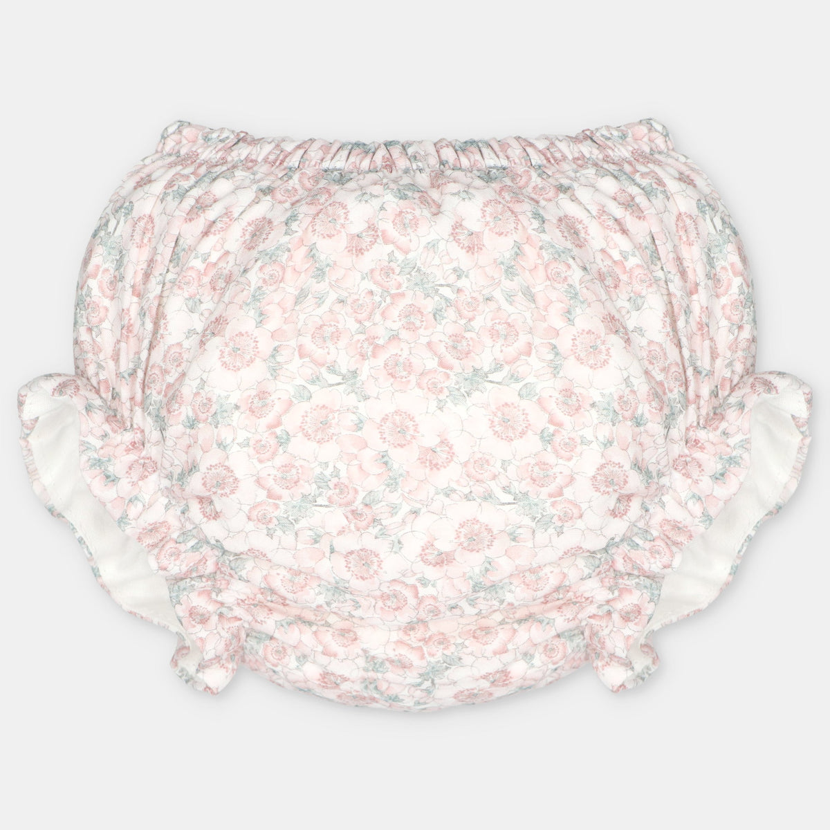 Conjunto exclusivo floral para bebé: cubrepañal floral.