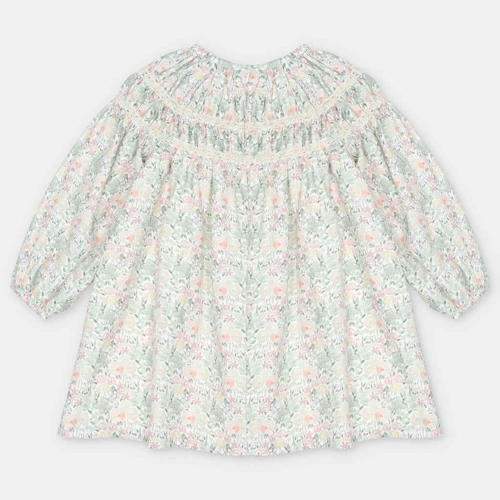 Vestido floral de manga larga para niña de Martín Aranda, referencia 047-20325.