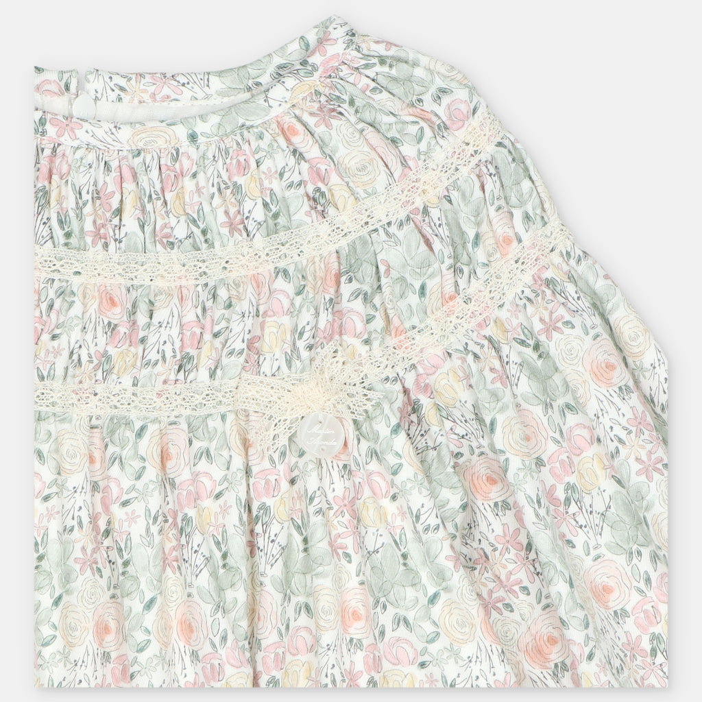 Vestido floral de manga larga para niña de Martín Aranda, referencia 047-20325.