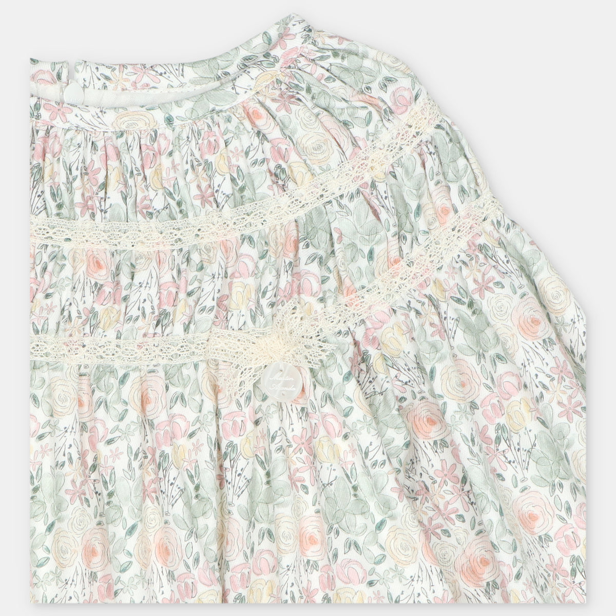 Vestido floral de manga larga para niña de Martín Aranda, referencia 047-20325.