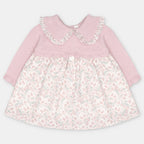 Conjunto exclusivo floral para bebé: vestido combinado floral.
