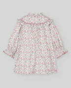 Vestido floral rosa LEDICIA para niña, Paz Rodríguez, vista posterior.
