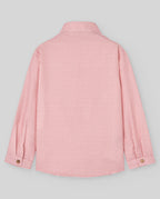 Camisa de cuadros teja LUMBRE para bebé, Paz Rodríguez, vista posterior.