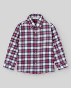 Camisa de cuadros rojos NADAL para niño, Paz Rodríguez, vista frontal.