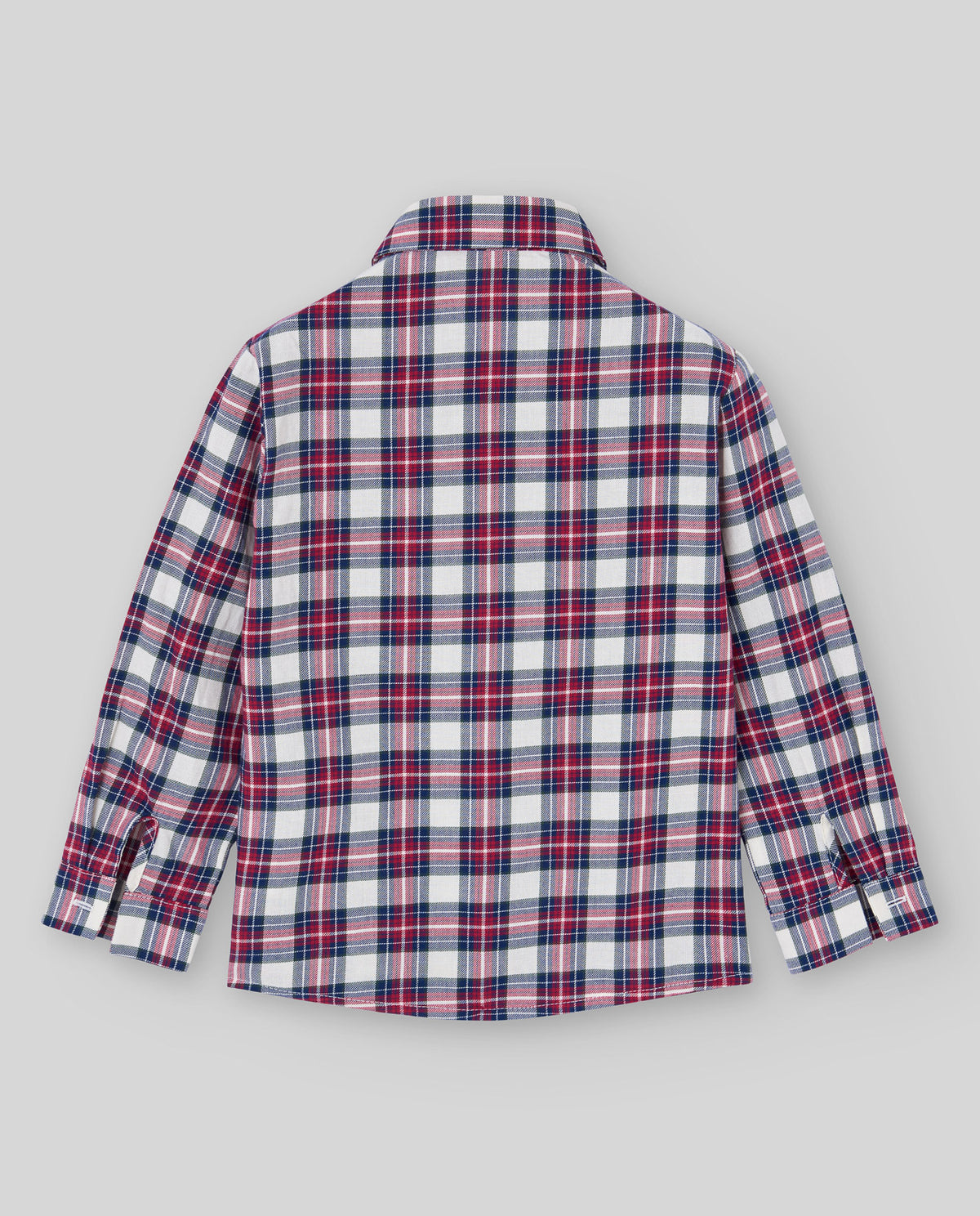Camisa de cuadros rojos NADAL para niño, Paz Rodríguez, vista posterior.