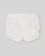 Conjunto exclusivo PAZ para bebé: pantalón corto de plumeti.