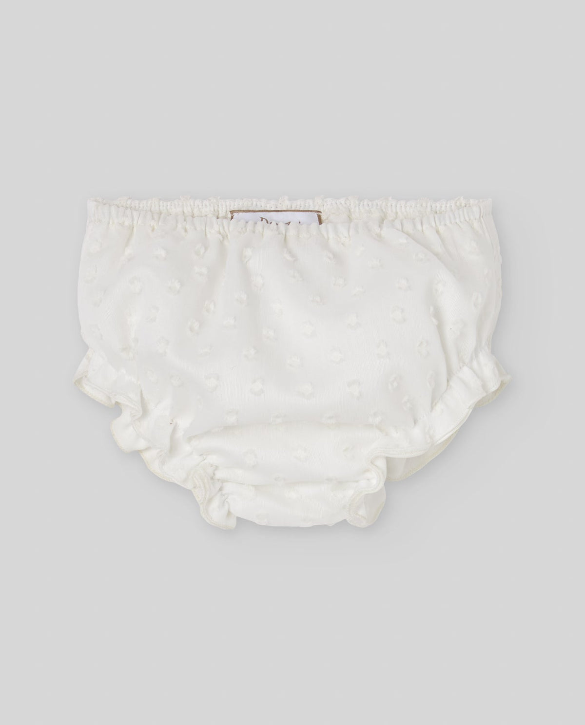 Conjunto exclusivo PAZ de plumeti para bebé: cubrepañal de plumeti.